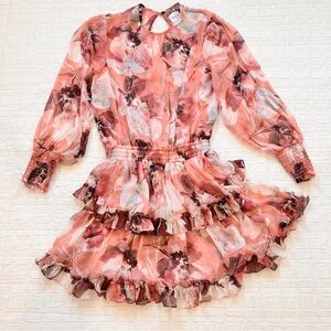 Misa Los Angeles Pink Floral Mini Dress